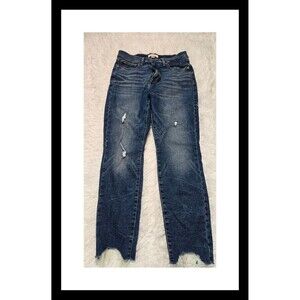 Lucky Brand High Rise Skinny Bridgette Distressed Ankle Jeans Size 10 32x25